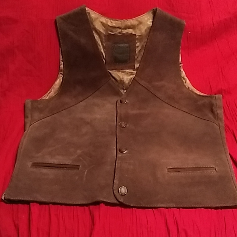 Brown Suede Vest Large